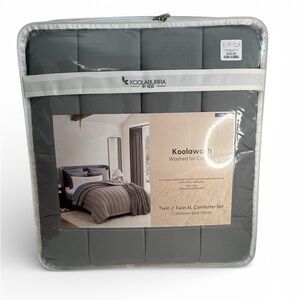 Koolaburra Gray Cozy Comforter Set